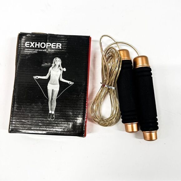 Exhoper Rope Lightweight Jump Rope With Cushioned Grips/Rope Skipping New in Box - Picture 1 of 4